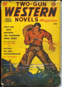 2-Gun Western Novels 1/1942-Red Circle-WWII era pulp by Timely-Marvel Comics-VG