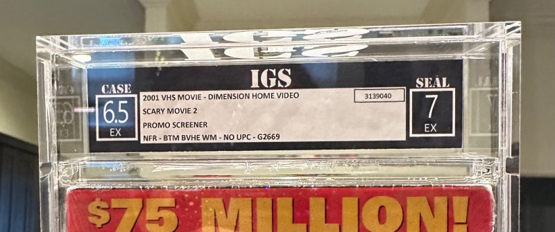 Very HTF SCARY MOVIE 2 VHS SCREENER IGS Graded 6.5/7 EX/EX