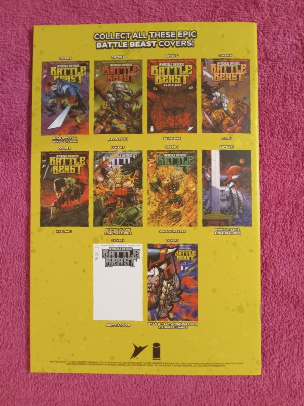Invincible Universe Battle Beast #1 Jonboy Meyers Incentive Foil Variant 1:100