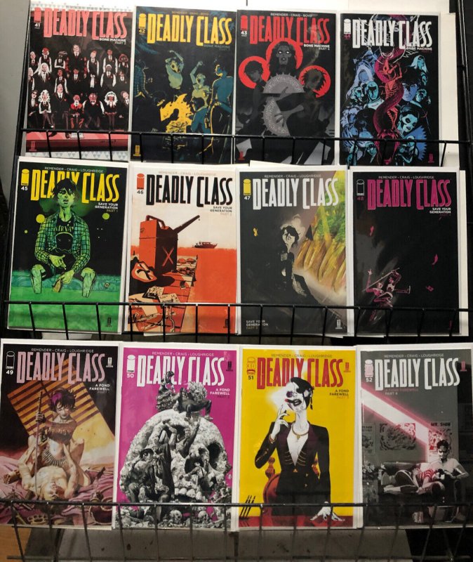 DEADLY CLASS #1, 4, 7-56 near complete REMENDER TOCCHINI VF+/NM 52 issues