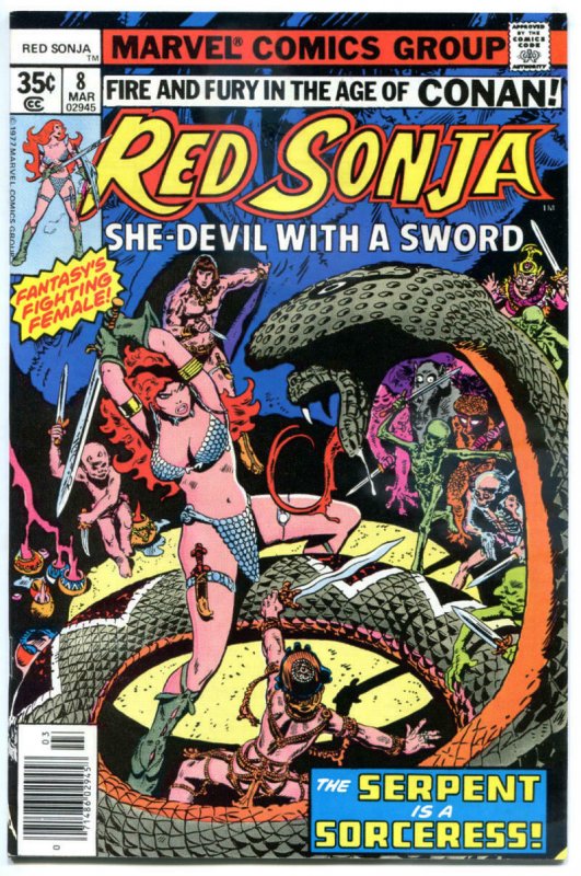 RED SONJA #8, VF/NM, Robert E Howard, She-Devil Sword, Frank Thorne,1977 1978