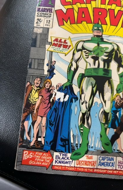 Marvel Super-Heroes #12 (1967)first solo iconic book tape pull front/rippling