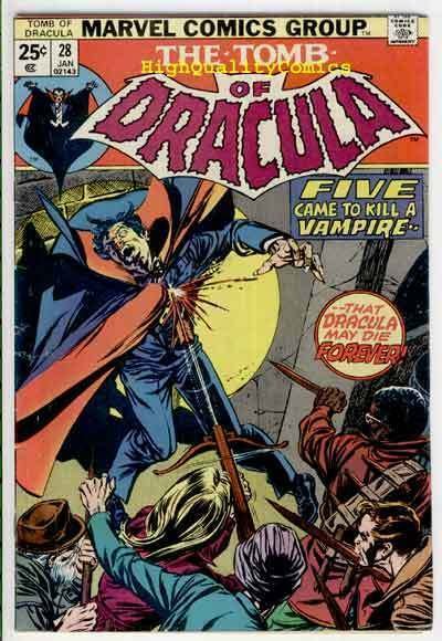 TOMB of DRACULA #28, Vampire, Blade, Wolfman, 1972, VG+