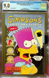 Simpsons Comics and Stories (1993)-CGC 9.0 - Cert#4258145017-with bag & inserts