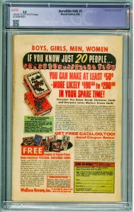 The Incredible Hulk #3 (1962) Restored C-5 CGC 3.0 see description