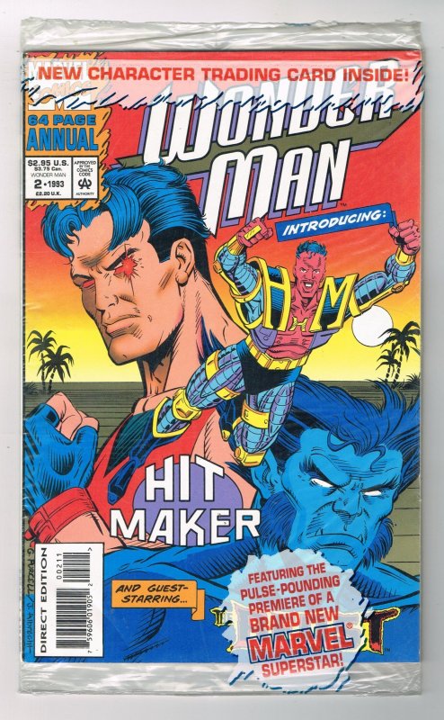 Wonder Man Annual #2 (1993)  Sealed Polybagged - Trading Card inside