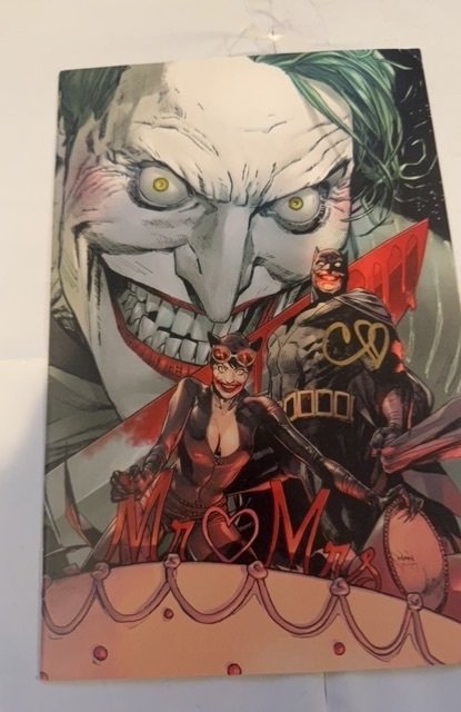 BATMAN #50 (2018), SIGNED by Clay Mann, JOKER Virgin Varian wear back cover