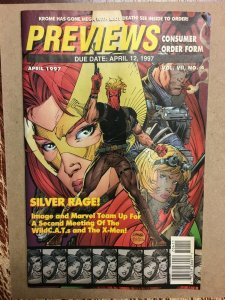 Previews Volume 7 # 4 April 1997 Magazine Consumer Cards Comics X-Men Wild YY15