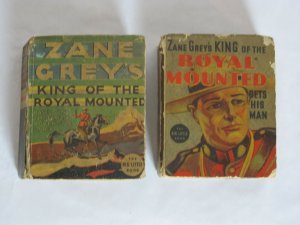 Lot of 2 Zane Grey Big Little Books King of the Royal Mounted Gets His Man 1936