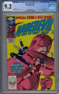 DAREDEVIL #181 CGC 9.2 DEATH OF ELEKTRA WHITE PAGES 