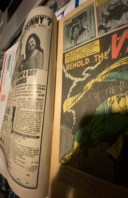 Avengers #57 (1968) first appearance of Vision front and back light wear