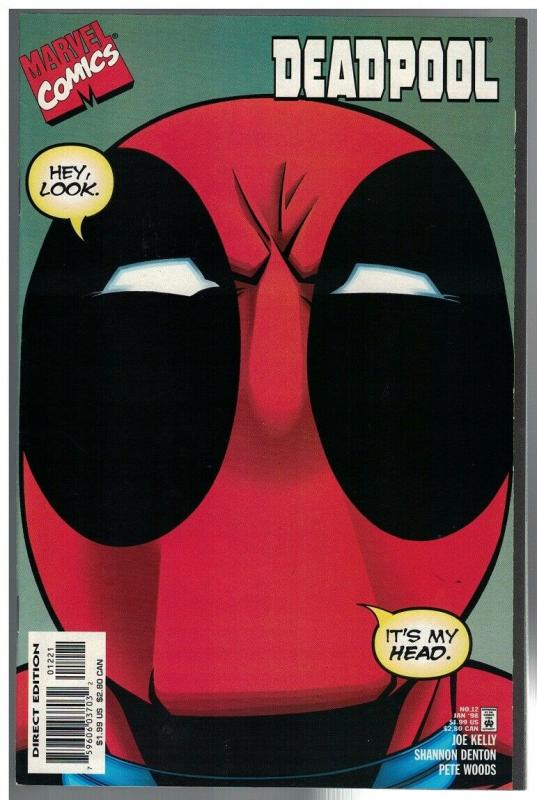 DEADPOOL (1997) 12B VF-NM Full Face cover January 1998