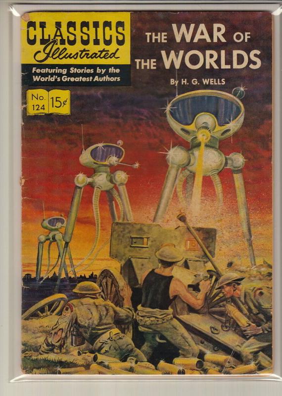 CLASSICS ILLUSTRATED #124 Fine War of the Worlds by HG Wells (O) HRN 125 A65620