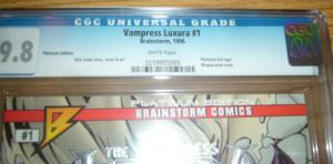 Vampress Luxura #1 CGC 9.8 platinum variant - kirk lindo bad girl brainstorm