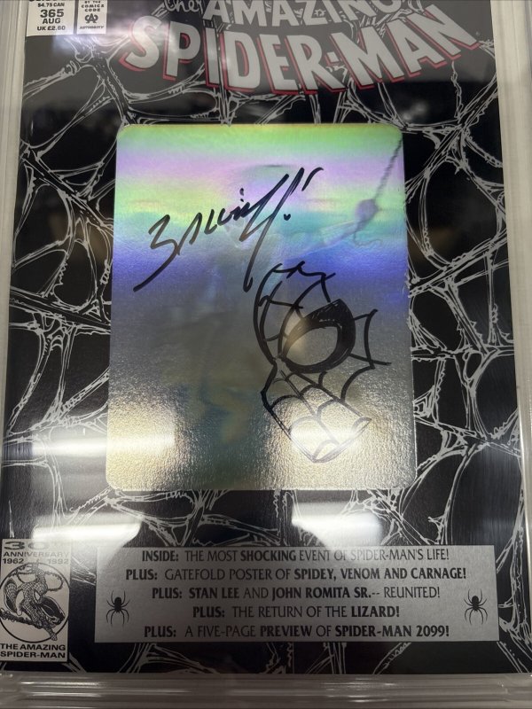 Amazing Spider-Man (1992) # 365 (CGC 9.6) Signed & Sketch Mark Bagley  * 1st App