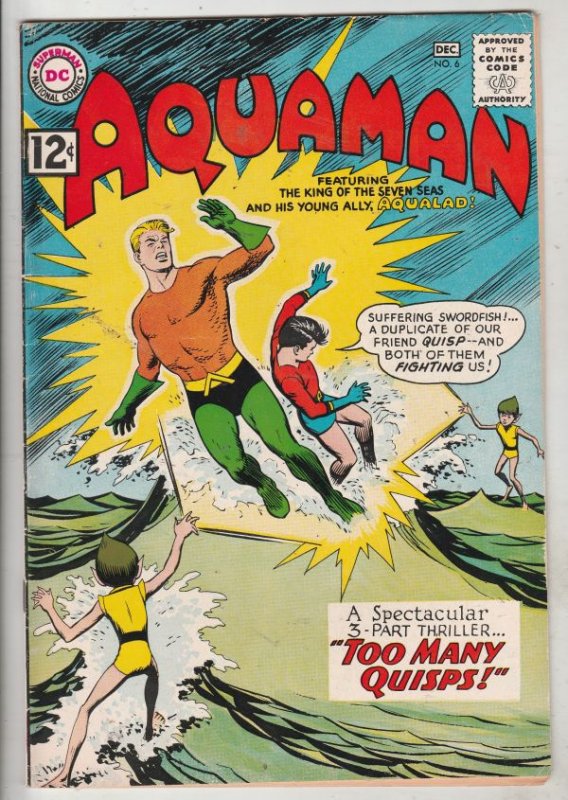 Aquaman #6 (Nov-62) VF+ High-Grade Aquaman, Aqualad