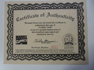 X-Men #100 Dynamic Forces Cover Signed & Sketched by Jae Lee! W/COA FN/VF Cond