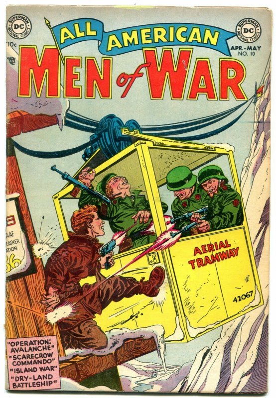 All American Men Of War #10 1954 DC COMICS NAZI BATTLE FN