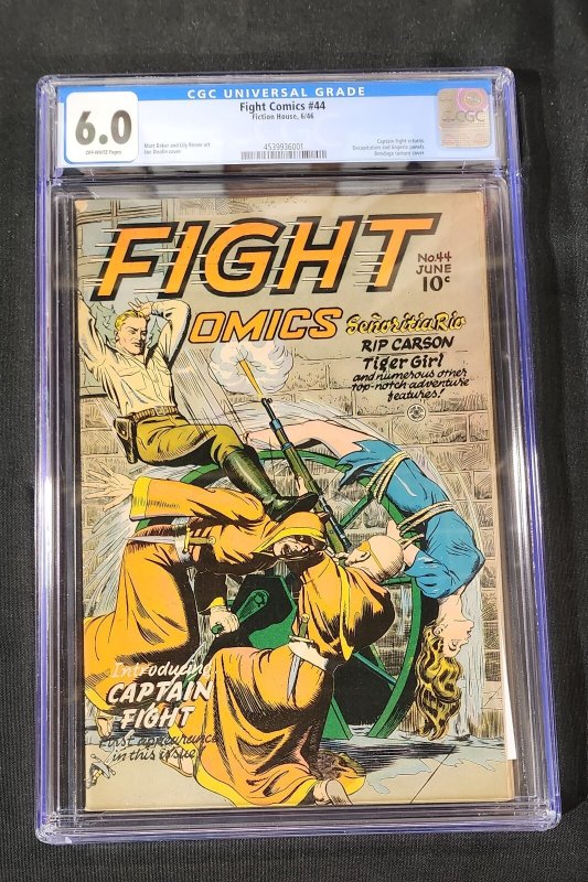 Fight Comics #44 - Matt Baker Art /Joe Doolin Cover / Golden Age (CGC 6.0) 1946