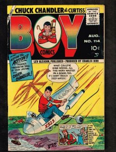 Boy Comics #114 ~ (Great Flying Machine Cvr) 1955 (7.0) WH