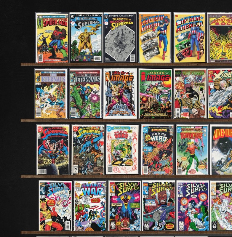 Huge Lot 140+ Comics with Adventures Of Superman, Silver Surfer & More!