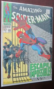 The Amazing Spider-Man tape on cover spine #65 3.5 VG- (1968)