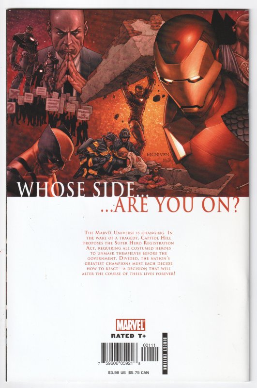 Civil War #1 (2006) Captain America