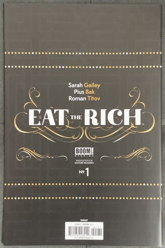 Eat The Rich #1 Cover C Frison (2021, Boom! Studios) NM/MT