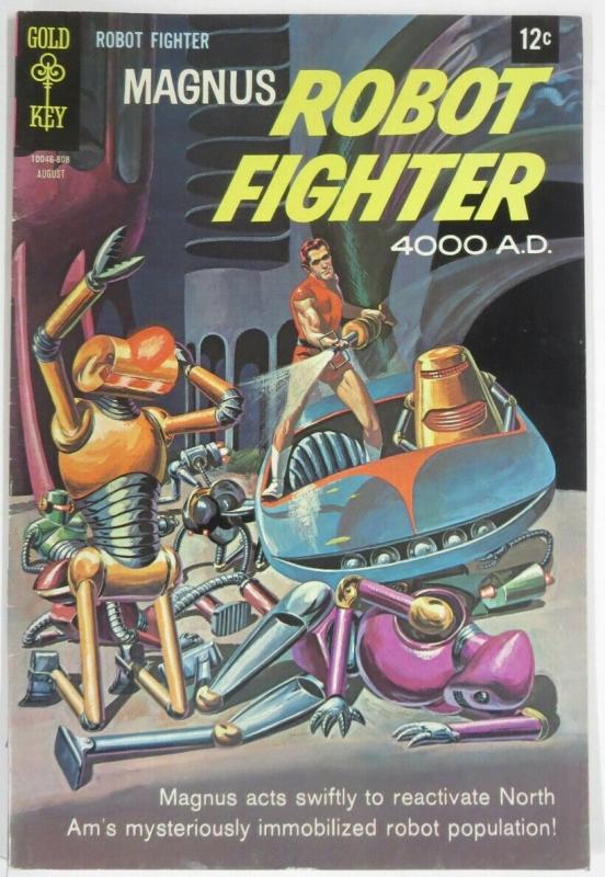 MAGNUS  ROBOT FIGHTER 23 (Gold Key, 8/1968) VG peel-off COMICS BOOK