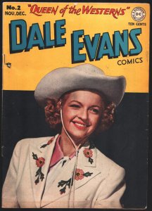 Dale Evans #2 1948-DC-Portrait photo cover-bondage-Sierra Smith-Alex Toth