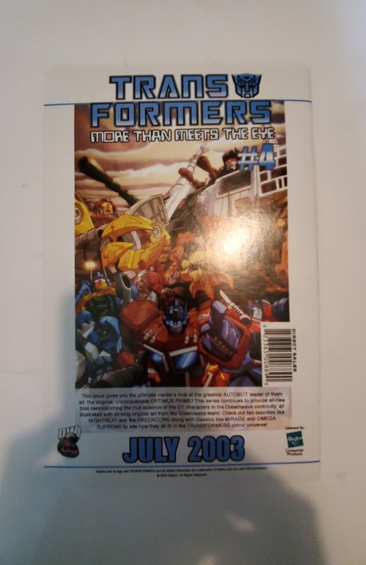Transformers: Generation 1 (CA) #2 (2003) NM Dreamwave Comic Book J738