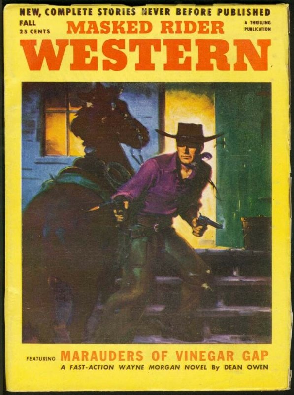 MASKED RIDER WESTERN 1952 FALL-THRILLING PULP FN