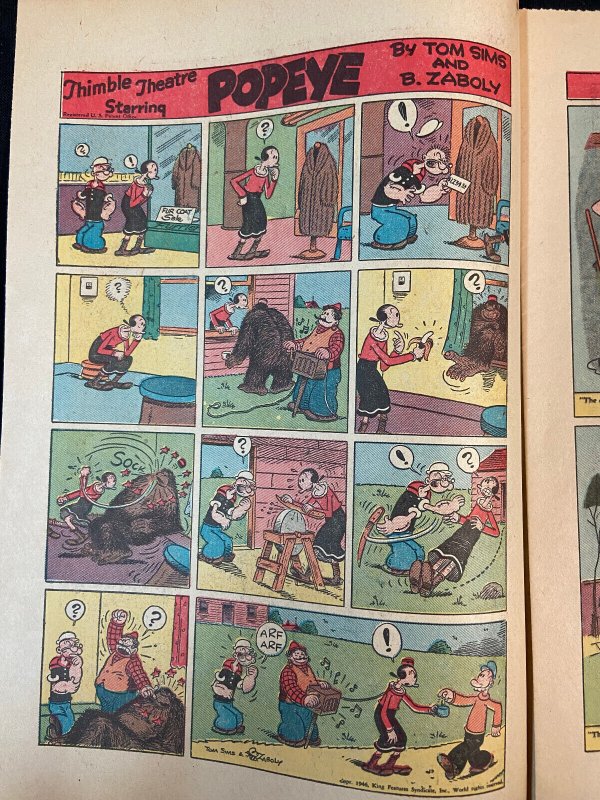 OVERSEAS COMICS #87 US ARMY EXC. SUPERMAN, POPEYE, DICK TRACY ETC. VF+ 1946