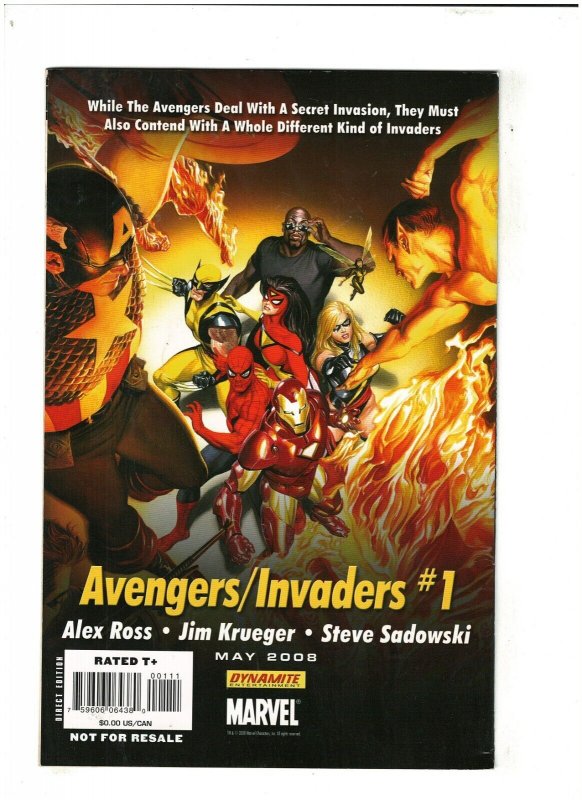 Avengers/Invaders Sketchbook VF- 7.5 Marvel/Dynamite Comics 2008