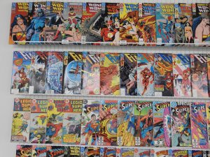 Huge Lot 200+ Comics W/ Flash, Wonder Woman, Superman+ Avg VF- Condition!!