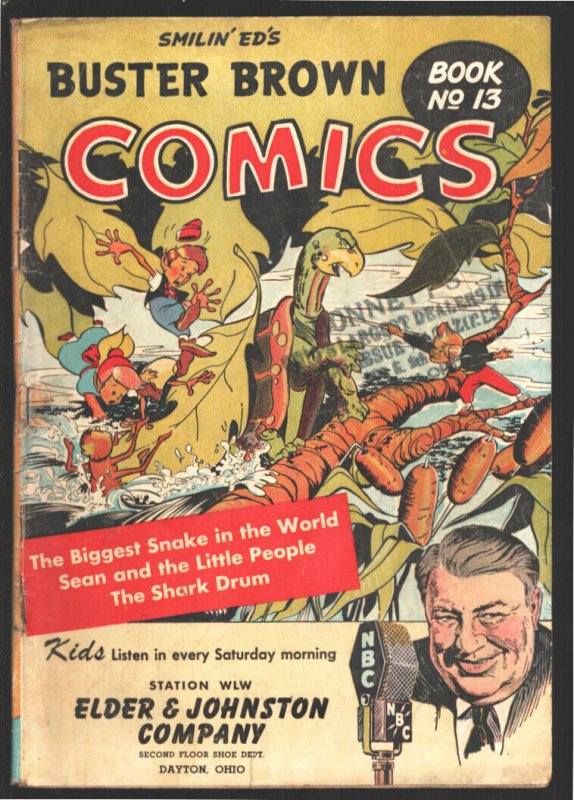 Buster Brown  #13 1940's-Smilin' Ed-snake terror story-shark story-G/VG