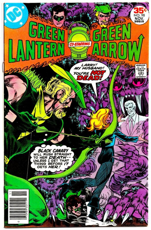 GREEN LANTERN #98 (Nov1977) 8.0 VF Denny O'Neill! Mike Grell! Black Canary!