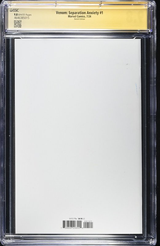 Venom : Separation Anxiety (2024) # 1 (CGC 9.8 SS) Signed & Sketch Scott Lobdell