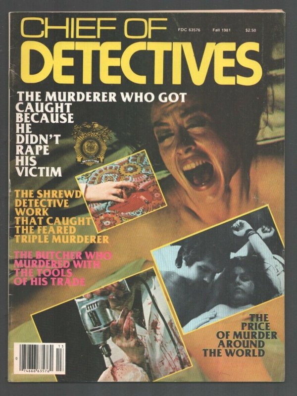 Chief of Detectives-Fall 1981-Grand Robbery-Dismemberment-lurid crime-violenc... 
