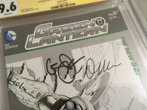 1ST FULL SIMON BAZ Green Lantern #0 1:25 Sketch Variant CGC 9.6 NM+ 52 2X SIGNED