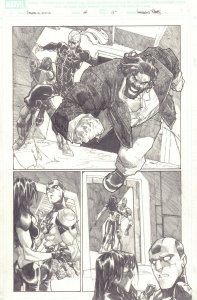 Avengers: The Initiative #24 p.15 - Action 1/2 Splash 2008 art by Humberto Ramos