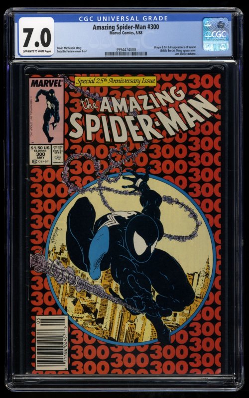 Amazing Spider-Man #300 CGC FN/VF 7.0 Newsstand Variant 1st Appearance Venom!