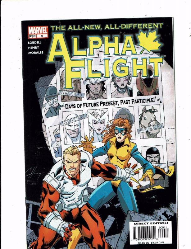 Lot of 4 Alpha Flight Marvel Comic Books #1 2 4 9 MS11