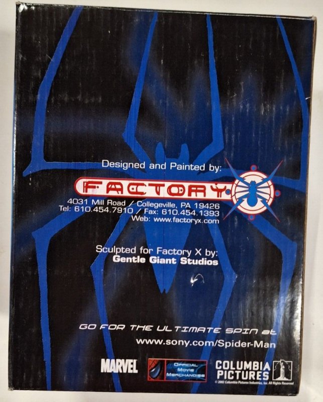 SPIDERMAN Mini Bust by Factory 779/3000 (2002) Gentle Giant Studios