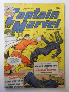 Captain Marvel Adventures #43 (1945) GD Cond moisture stain, centerfold detached