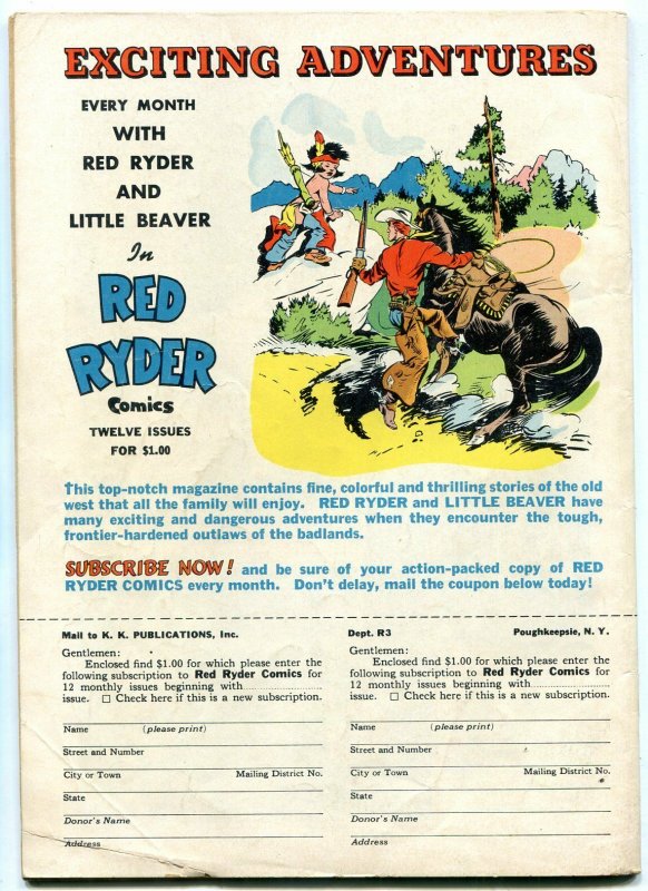Red Ryder #92 1951-Dell-Little Beaver-Fred Harmon art- VF