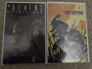 Lot - Complete Set / Aliens vs. Predator & Aliens: Earth War - All 9.0 or Better