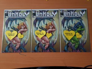 *RARE* Unholy #4 Nude & Naughty A B C Variant Cover Set!