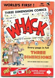 WHACK THREE DIMENSION COMICS #1-3-D-RARE-KUBERT ART VG