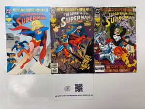 3 Adventures of Superman DC comic book #502 503 504 57 KM9